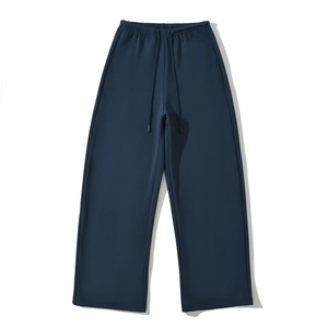 Wholesale <b>Women</b> Flare <b>Jogger</b> Polyester/Cotton Breathable Soft Baggy Wide <b>Straight</b> <b>Leg</b> Fleece High-Waisted Elastic Sweatpants - Product Image 6
