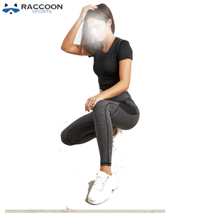 Latest Style <b>Women</b> Yoga <b>Leggings</b> High Waist <b>Black</b> Breathable Anti-Bacterial Knee-Length <b>Thick</b> by Raccoon Sports - Product Image 3