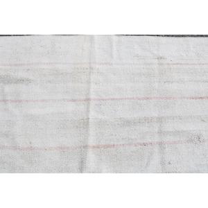 Vintage Turkish <b>Rug</b> 2.3x6 ft, White <b>Runner</b> Solid Wool <b>Rug</b> - Product Image 5