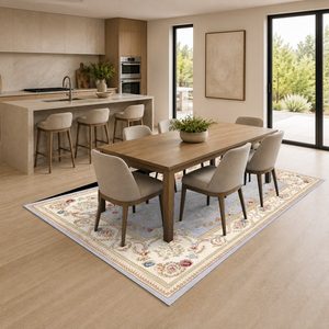 RUGS DEPOT LXDP-0640 Wholesale Multicolor Neutral Minimalist Designer Digital Printed Machine Washable Chenille Rug Non <b>Slip</b> - Product Image 4