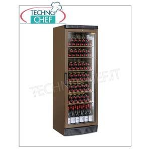 Vinoteca Eléctrica de Acero Inoxidable para 78 Botellas, 1 Puerta de Vidrio, Rango de Temperatura de +7/+18 °C, Modelo TW400 para Uso Doméstico Integrado - Product Image 1