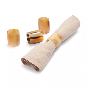 Servilletero con servilletero de cuerno de búfalo de alta calidad, artículo decorativo de mesa de 4 piezas, el mejor precio - Product Image 1