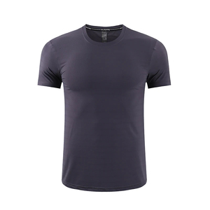 Chemises de compression pour hommes en gros, respirantes, anti-rides, à séchage rapide, avec logo personnalisé, col rond, manches courtes, t-shirts - Product Image 2