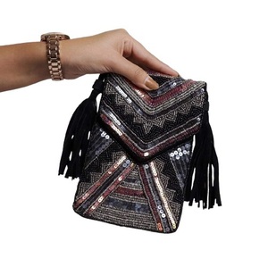 Sac messager en toile pour femme, design bohème indien, fait à la main, élégant, pochette à bandoulière pour les soirées, les courses, les fêtes, vente en gros - Product Image 5