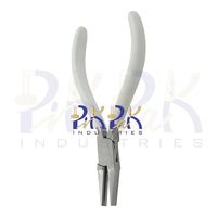 Alicates de punta plana de acero inoxidable de alta resistencia de 160 mm con mangos de PVC, mordazas lisas, para crimpado, pelacables, fabricación de joyas, pesca, OEM