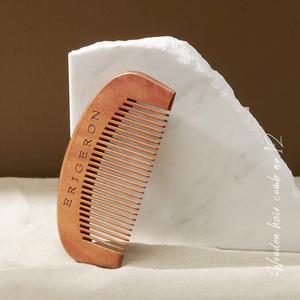 ERIGERON Minimalist No.12 Wooden Comb Vegan Hair <b>Care</b> Tool Bamboo Plastic Travel-Friendly Hair Comb Salon Boxed <b>Beard</b> Comb - Product Image 1