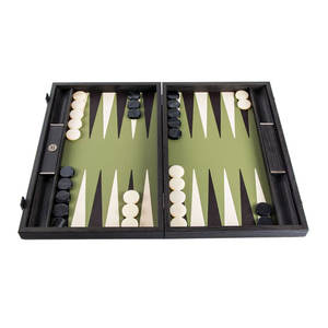 Portable Leather <b>Backgammon</b> Game with Roll Up Design Elegant Leather <b>Backgammon</b> Set with Folding <b>Travel</b> Board - Product Image 2