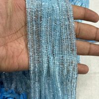 100% Echte Hochwertige Blaue Topas 5-7mm Facettierte Rondell-Perlen für Schmuckherstellung JAIPURI GEMS 50+ Jahre Erfahrung