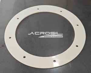 Premium Quality Milky Silicone Gasket with PCD Hole Convenient Cutting-Processed Rubber Product - Product Image 1