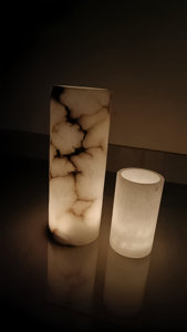 Ensemble de lampes à thé pour le soulagement de l'anxiété Base en pierre d'onyx d'albâtre rougeoyant Outil de thérapie sensorielle à bas prix Aide à la méditation et au TDAH 2024 - Product Image 5