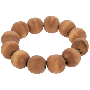 Décorations de table de fête de mariage ronds de serviette en bois ensemble de 3 perles de ferme Boho rond de serviette en bois rustique Deor - Product Image 4