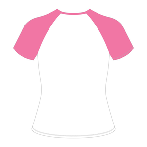 เสื้อยืดแขนแร็กแลนสีขาวลายสวยสำหรับสาวๆ ชุดนักเรียนหญิงสีชมพูและสีเขียว สไตล์นักศึกษาหญิง ชุดนักเรียนหญิงสไตล์กรีก - Product Image 2