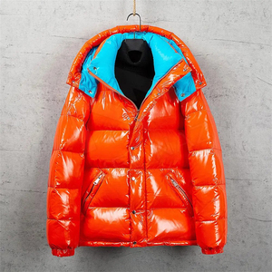 Men's Winter <b>Warm</b> Puffer Jacket 100% Polyester Spandex Canvas Custom Logo <b>Waterproof</b> Windproof High Street Style - Product Image 2