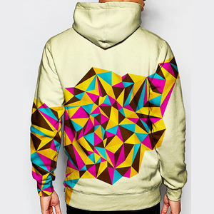 Sudaderas con capucha para hombre al por mayor Impresión digital personalizada patrón sólido sudaderas forradas de buena calidad para invierno servicio OEM disponible - Product Image 3