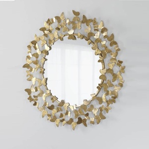 Miroir mural décoratif en verre et métal de luxe de haute qualité moderne pour le salon, la chambre et le bureau pour l'hôtel - Product Image 1