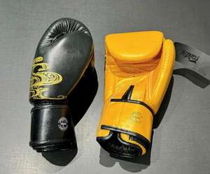 Premium Quality Custom Made Fairtex Genuine Cowhide Leather Professional Boxing Sparring Set Hook Loop Closure UV Protection - Product Image 3