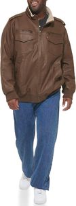 Blouson aviateur en cuir de vachette marron pour homme, personnalisable, vintage, vente en gros - Product Image 3