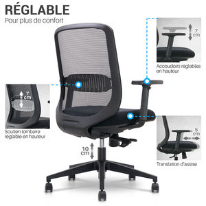 Chaise de bureau ergonomique moderne professionnelle pour la maison, le bureau, l'hôpital, l'école - Product Image 3