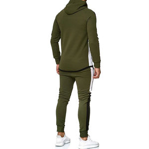 Custom Logo <b>Full</b> <b>Zip</b> <b>up</b> <b>Hoodies</b> Men Polyester Sportswear Jogger Tracksuit Two Pieces Men Wholesale Sweatsuit - Product Image 2