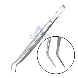Pince à épiler pour pansement dentaire de conception personnalisée de qualité supérieure Instrument de forceps chirurgicaux à pointe coudée Nouveaux équipements dentaires manuels certifiés CE - Product Image 2
