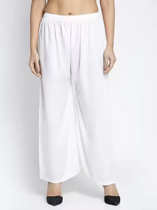 Pantalon Palazzo d'été personnalisé pour femme en rayonne et lin respirant, coupe évasée à jambe large, vente en gros - Product Image 3