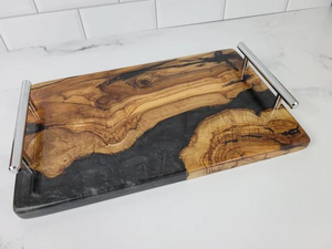 ถาดเสิร์ฟไม้อีพ็อกซี่ทำจากเรซินหรูหราสำหรับใช้ในบ้าน - Product Image 3