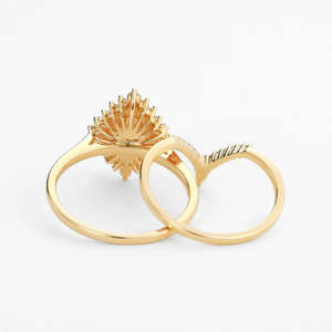 Elegant Vintage Floral Halo Moissanite Lab Created Wedding <b>Ring</b> Set Elegant Oval Cut Fine Jewelry for Parties and Anniversaries - Product Image 6