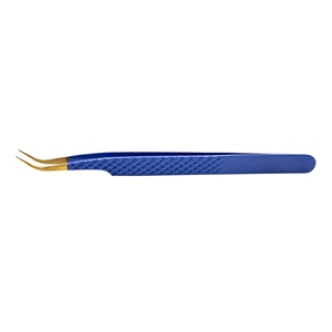 Estuche de Acero Inoxidable Antimagnético y Duradero para Extensiones de Cejas y Pestañas, Pinzas Curvas para Volumen y Aplicación - Product Image 2