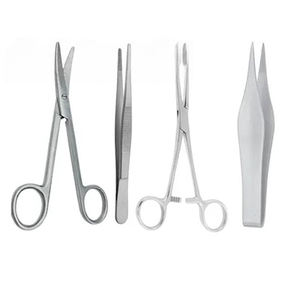 Ensemble d'instruments de dissection et de pansement pour chirurgie générale, en acier inoxydable, manuel, réutilisable, pinces, ciseaux, pinces à épiler - Product Image 2