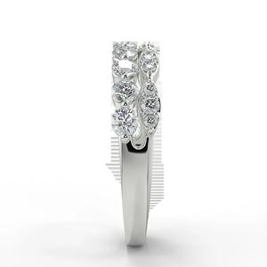 Anillo de diamante cultivado en laboratorio redondo certificado IGI en anillo o banda de boda o compromiso de oro blanco de 14 quilates - Product Image 5