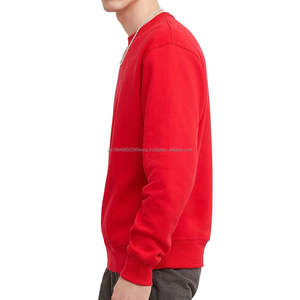 Venta al por mayor personalizado de peso pesado Casual pulóver sudaderas de los hombres de gran tamaño de cuello redondo estilo de invierno bordado de talla grande suéteres - Product Image 6