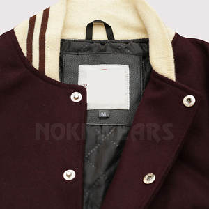Color sólido Ropa informal Letterman Chaqueta Ropa de moda A prueba de viento Hombres Letterman Chaqueta de invierno - Product Image 5