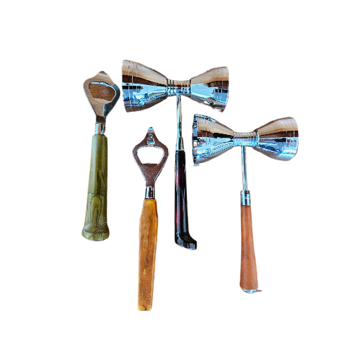 Double Jiggers Can Openers Vintage Bar