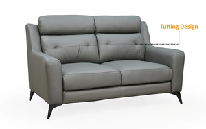 COLLECTION ITALIENNE DEMI-CANAPÉ EN CUIR LOVE SEAT - Product Image 2