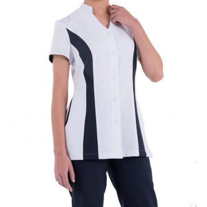 Uniforme de Túnica de Manga Corta de Algodón y Elastano con Logotipo Personalizado para Mujer, para Masajes Tailandeses, Spa, Salón de Belleza, Ropa de Trabajo de Hotel - Product Image 5