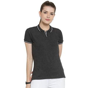 Longitud corta informal para mujer de fabricante profesional para Polo, diseño elegante de Color sólido, decoración de logotipo, nuevo tejido - Product Image 5