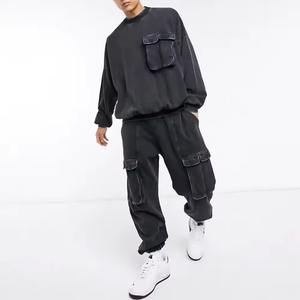 Nueva moda hombres chándal ligero poliéster barato al por mayor en blanco hombres casual chándal - Product Image 6