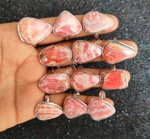 Wholesale Fine Quality 925 Sterling Silver Rhodochrosite Bezel <b>Rings</b> Bulk Engagement Jewelry with <b>Brass</b> As Main Material - Product Image 3