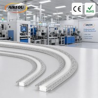 Profilé LED flexible en aluminium avec diffuseur en silicone pour colonne circulaire et armoire en arc, canal sans points en alliage 6063-T5