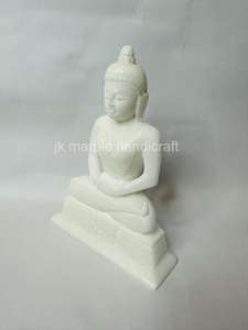 Venta al por mayor al mejor precio hermosa estatua de Buda de color hecho a mano ídolo de mármol puro con artesanía 3D para la bendición y personalizaciones - Product Image 2