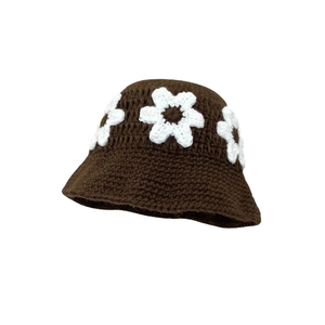 Chapeau de paille naturel unisexe fait à la main avec décoration de fleurs au crochet à large bord, impression par transfert de chaleur, idéal pour la plage et les voyages - Product Image 3