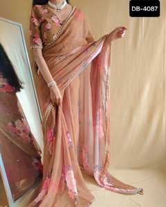 Sari de seda de calidad superior, colecciones de ropa de boda india de alta moda, aspecto tradicional para ropa india y pakistaní - Product Image 4