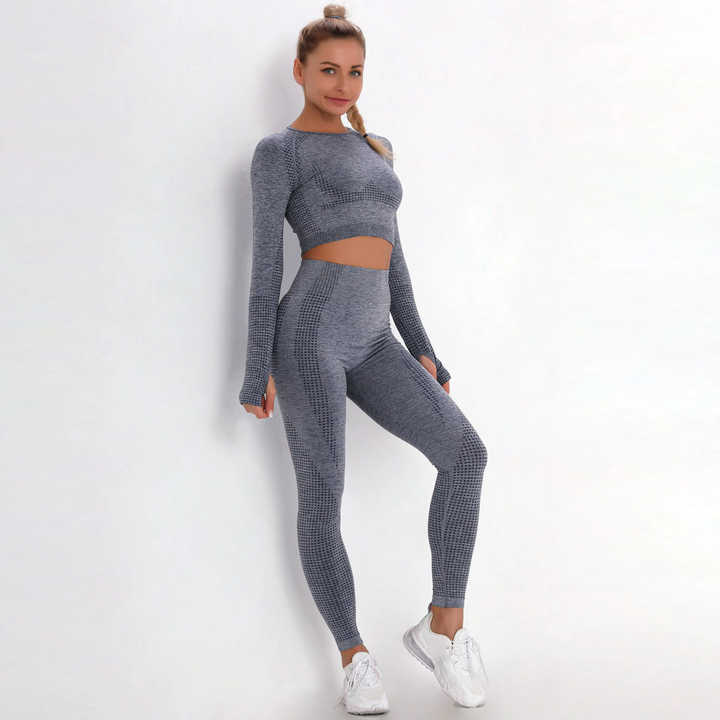 Ladies Sports Bra Gym Workout Shorts Set Environmental Recycle Fabric Solid Slim Fit T Shirt Yoga Flare Pants for Women's