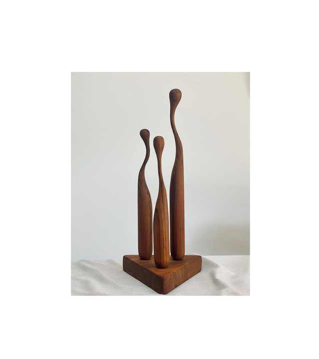 Handmade Modern Design Carved Wooden Sculpture Vintage Inspired Animal Pattern for Enhancing Interior Old World Charm Aesthetic