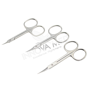 Ciseaux à cuticules de précision de marque privée prix de gros en vrac ciseaux de beauté en acier inoxydable ciseaux à cuticules prêts à expédier - Product Image 1