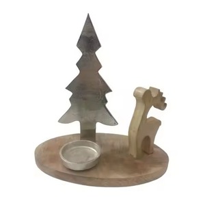 Elegante centro de mesa de metal para decoración de renos para comedor festivo y Celebración de Invierno - Product Image 1