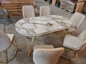 Juego de Comedor de Diseño Moderno Convertible de Metal y Madera para Hogar, Apartamento, Hotel, Restaurante o Villa - Product Image 6