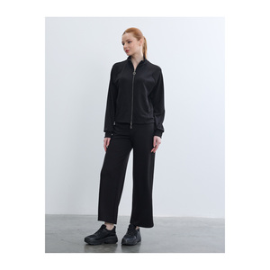 Pantalon large en VISCOSSE respirante avec taille haute plissée - Product Image 6
