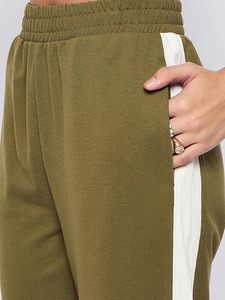 ชุดวอร์มผู้หญิงแบบมีซิป คอตั้ง ปักโลโก้ได้ตามต้องการ แขนยาว ผ้าฟลีซ 2 ชิ้น สำหรับฤดูหนาว  ชุดลำลองสำหรับออกกำลังกายหรือวิ่งจ๊อกกิ้ง - Product Image 4