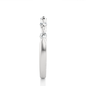 Bague en or 9K classique en moissanite pour femmes en gros, bague fantaisie empilable, demi-bague éternelle en argent, bijoux en diamant - Product Image 6